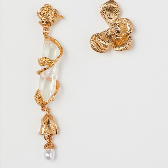 H&M x BROCK COLLECTION ASYMMETRICAL EARRINGS MISMATCHED FASHION STATEMENT - Picture 10 of 13